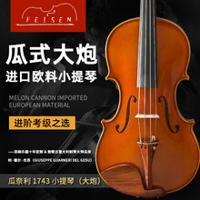 feisen意大利进口欧料纯手工专业级高档独板大师瓜奈利大炮演奏级小提琴 独版欧料4/4（155以上）