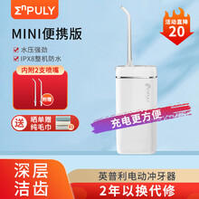 小米生态英普利冲牙器便携式充电小型电动水牙线mini洗牙器口腔正畸牙缝牙垢清洁牙结石去除器家用洁牙仪 【经典老款】冲牙器M6珠光白-配2支喷嘴