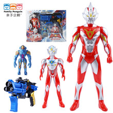 咸蛋超人中华超人怪兽套装 关节可动声光枪超人人偶组合86660奥特男孩玩具曼儿童礼物