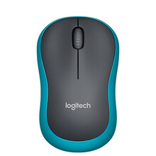 罗技（Logitech） M186 无线鼠标 办公笔记本台式电脑光电鼠标 M186蓝边