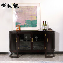 紫翔龙 红木家具非洲鸡翅木（学名：非洲崖豆木）璞时 璞秀餐边柜 D07璞秀餐边柜