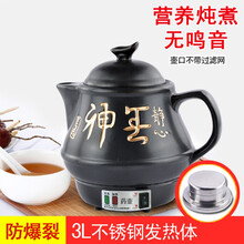 奇家煎药壶中药壶药煲药锅中药锅养生壶电砂锅熬药罐全自动智能3-4升家用 3l乌尖双核不锈钢无赠品