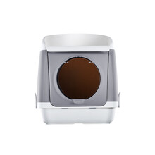 猫砂盆全封闭除臭猫厕所猫砂盆大号超大防外溅猫咪用品 绅士雅灰