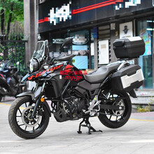 适用于铃木DL250摩托车保险杠改装配件前后护杠全包围防摔竞技杠 黑色