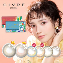 绮芙莉 GIVRE 莫奈花莲原装进口 日本混血美瞳小直径 彩色隐形眼镜月抛 1片装 吉维尼睡莲蓝 575度