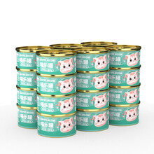 美食乐喵乐罐猫罐头白肉猫罐头成猫幼猫猫零食猫湿粮 猫零食80g 金枪鱼+鸡肉整箱80g*24罐