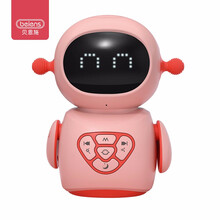 贝恩施儿童玩具早教学习机 女孩男孩玩具趣味互动智能跳舞机器人DD02粉色