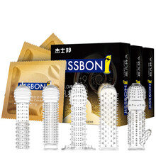 杰士邦 超凡持久避孕套 男用超薄安全套 苯佐卡因延时套套 带刺狼牙延缓男性高潮 成人计生情趣用品 超凡持久3只+狼牙套5只