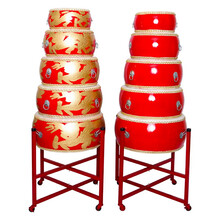 琴兹（Qin Ci）10/18/24寸龙鼓大鼓舞蹈节奏锣鼓牛皮鼓中国红鼓成人儿童盘鼓堂鼓 18寸红鼓（60*28）+鼓棒