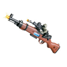 BGTQZ儿童电动玩具声光枪宝宝玩具音乐2-3-6岁男孩礼物冲锋枪 8695-98K震动声光抢 送3颗普通电池