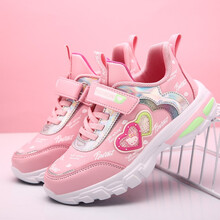 佰贝兔女童鞋子皮面秋款女童运动鞋2020新款儿童运动鞋时尚棉鞋女童鞋女童网红 810粉色皮面 鞋子正常码数！内长=脚长+0.8厘米