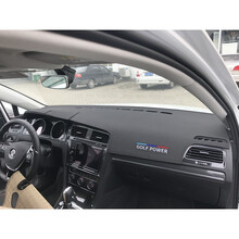 15-21款大众高尔夫7仪表台避光垫7.5改装中控工作台防晒隔热遮阳 黑色(带LOGO)前窗