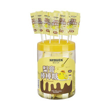 功夫小鸭梨膏糖棒棒糖趣味糖果零食糖果梨汁熬制梨膏糖小孩儿童原味草莓味硬糖果480g/罐约60支 梨膏棒棒糖【原味1罐装约60支】