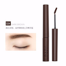 unny染眉膏悠宜眉笔眉粉防水防汗眉膏野生拉线液体眉笔染眉毛李佳琪推荐眉刷棕色初学者仿真眉毛膏 02深棕色（适合自然黑深棕发色）