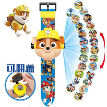 儿童玩具手表宝宝幼儿女孩3-6岁男孩艾莎公主奥特曼卡通投影发光手表 小力24投影【送电池+螺丝刀】