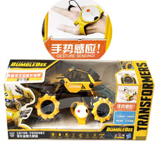 孩之宝全美遥控车变形金刚玩具大黄蜂擎天柱高速特技漂移四驱攀爬车充电动男孩儿童抖音玩具汽车赛车越野车 手表+遥控器双遥控双电