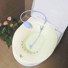 艾佑可人 坐浴盆痔疮孕妇产妇产后月子盆免蹲洗屁股洗屁屁男女私处清洗盆 坐浴盆-白色（带冲洗器）