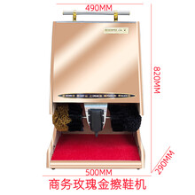自动擦皮鞋机 酒店大堂擦鞋机器自动家用全自动感应擦鞋机公用电动钛金刷鞋机器 商务玫瑰金镜面