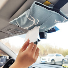 佐佑众工 车载纸巾盒汽车抽纸盒挂式纸抽盒扶手箱遮阳板装饰鹿角