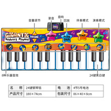 跳舞脚踏踩电子琴钢琴毯男孩女孩3儿童6生日礼物4音乐5玩具2-8岁7 24彩虹钢琴毯