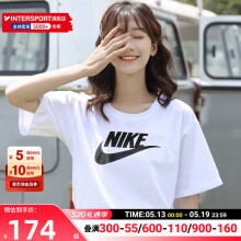 耐克（NIKE）t恤女装 2024夏季新款运动休闲服透气舒适圆领经典大logo全棉短袖 主推/全棉柔软/晒图退10【元】 M(160/84A)