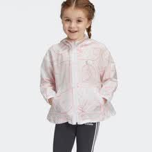 超市	adidas阿迪达斯2020春夏季女小童梭织夹克GG3489白A140/建议身高140cm