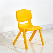 加厚儿童桌椅塑料凳子宝宝学习小凳子幼儿园桌椅儿童塑料椅子靠背 黄色