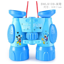 迪士尼望远镜儿童高倍高清双筒男孩女孩实验专业小学生放大镜玩具 米奇红-2591