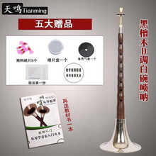 好音质红木唢呐D调乌木唢呐d调唢呐乐器初学唢呐 D调白碗+五+资料一本