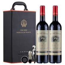 法国原瓶进口红酒AOC波尔多干红葡萄酒圣尔曼城堡750ml/支 双支礼盒装