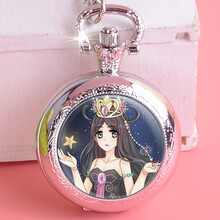 叶罗丽娃娃时间公主 怀表叶罗丽怀表罗丽仙子孔雀夜萝莉娃娃冰公主表女孩挂链表来图定制 叶罗丽-O款 里面照片+