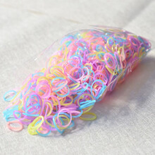 狗狗头饰发夹宠物猫咪饰品泰迪头花公主蝴蝶结约克夏发饰发卡套装 扁皮筋果冻色约50根