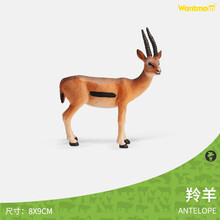 玩模乐仿真山羊模型绵羊藏羚羊羊驼 野生动物模型仿真小羊 儿童认知玩具3-10岁 新款羚羊