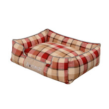 澳美滋 狗窝 猫窝四季通用可拆洗大中小型犬泰迪宠物窝舒适狗床猫床秋冬季保暖猫狗垫子 经典红格四季款 L(65*55cm，适合30斤以内)
