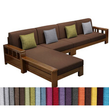 丹姆菲尊享 纯色仿亚麻沙发布料面料定制沙发垫套桌布可散剪 1米定制