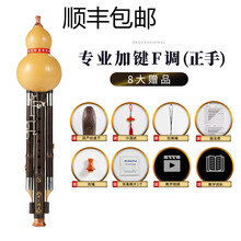 新艺 超九孔加键葫芦丝演奏型C调降B调GF调紫竹9孔宽音域乐器 加键F调(正手)
