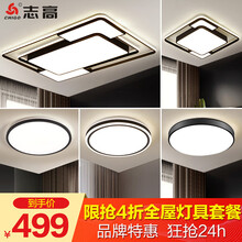 志高（CHIGO）北欧后现代客厅灯简约灯具套餐三室两厅新款创意led吸顶灯全屋组合餐厅卧室灯饰 ⑥【活动套餐】三室两厅