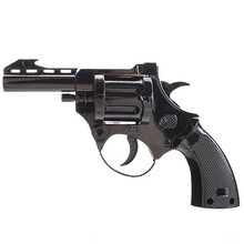 【全金属大号】玩具枪1:2.05砸纸炮纸子左轮合金纸枪7080经典怀旧信号枪影视舞台道具男孩礼物 漆黑色
