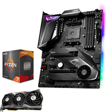 微星MPG X570 GAMING PRO CARBON WIFI主板+AMD5800X处理器+魔龙RTX 3060 GAMING X TRIO 12G超频版显卡套装