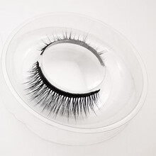 免胶水磁力假睫毛自然短款仿真自动贴磁石磁铁磁力眼线液睫毛套装 自然一对【约9mm】 磁石睫毛