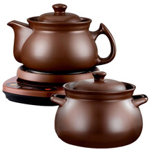 航方养生壶中药锅煎药壶家用全自动智能分体式紫砂泥熬药锅煎中药壶电煎中医壶炖药煲电子砂锅陶瓷药罐煮药器 7.5壶A（C）+7.5煲C（C）+赤底座A