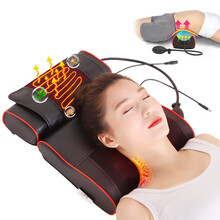 颈椎按摩器充气气囊牵引腰部腰椎间盘突出按摩器曲度变直反弓热敷揉捏全身肩颈多功能送父母爸妈 3D20轮揉捏牵引热敷