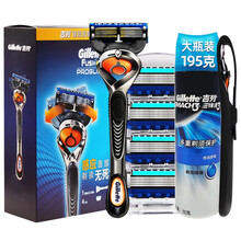 吉列锋隐致顺手动剃须刀锋速5刀片男士刮胡刀头5层刀头刀架礼盒 锋隐致顺5刀头1刀架+195g剃须啫喱+硅胶套