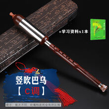 巴乌胶木树脂竖吹仿红木C调B调G调F调小学生成人初学乐器横吹巴乌 竖吹 C调 巴乌+(教材)