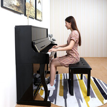 88键重锤电钢琴家用儿童初学者学生成人电子钢琴 烤漆黑+琴凳+礼包（360度还原传统钢琴音色）