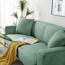 南极人NanJiren 万能沙发套 沙发罩全包沙发垫巾 弹力防滑皮沙发罩全盖四季通用 双人位(145-185cm) 抹茶绿