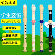 炎黄 DHS高音德式6孔8孔六孔八孔竖笛儿童学生初学乐器塑料笛子 小状元(乳白色)6孔