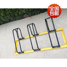 雄卓 停车架卡位式室外自行车螺旋停放架路边电动摩托车防盗地锁位 1.2米 卡位式黑黄色