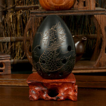 XINXIANGXI 埙乐器大全勋初学者七星八孔土陶陨成人熏入门教材便携式埙古乐器 龙腾款