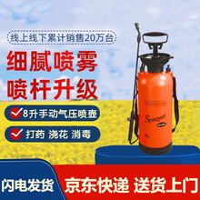 利沃风农用电动喷雾器喷壶喷水壶瓶铅电锂电蓄电池充电打药机手持背负式高压打农药消毒浇花洒水园艺园林工具 8升单肩背手动气压喷壶